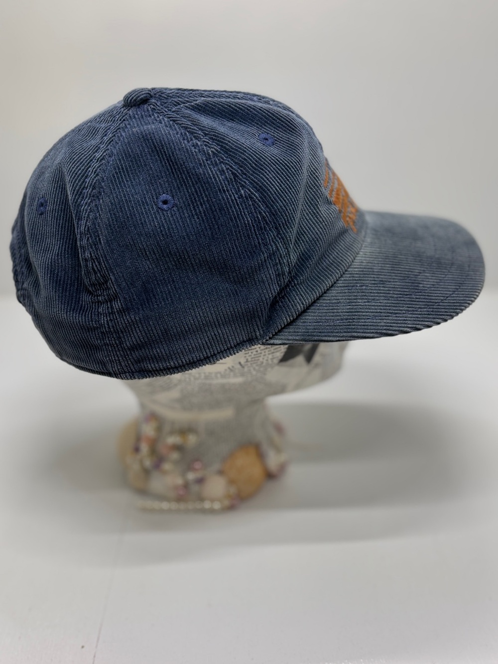 Patagonia Corduroy Strapback Hat Blue Embroidered Logo Adjustable Cap Vietnam - Picture 5 of 7